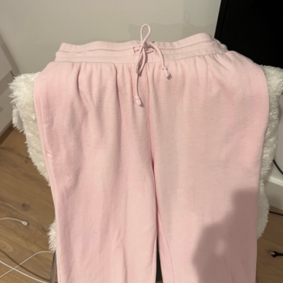 Aritizia Pink Waffle Joggers - Picture 4 of 6